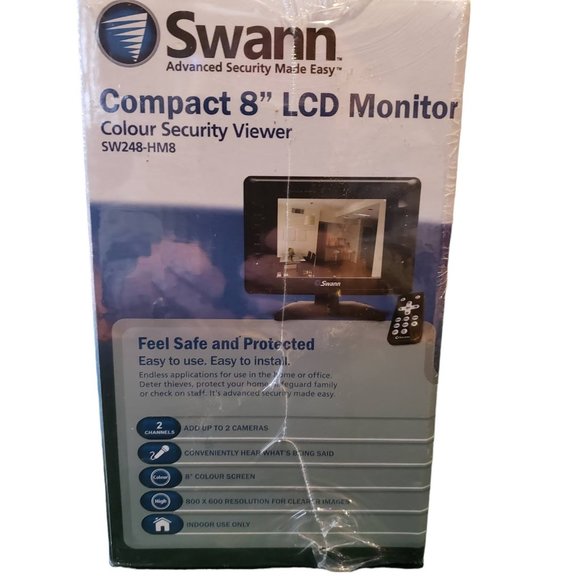 Swann Advanced Security Made Easy 8" Compact Colour Monitor LCD Viewer - Picture 2 of 11